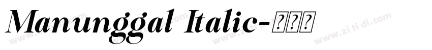 Manunggal Italic字体转换